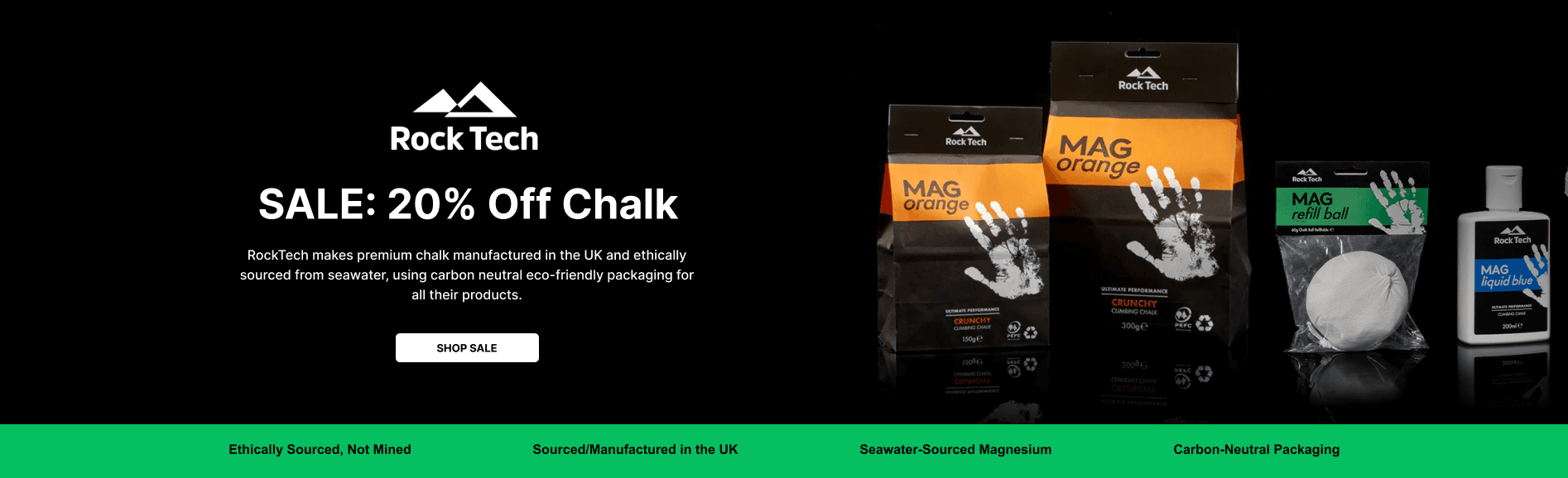 20% off rock tech chalk products