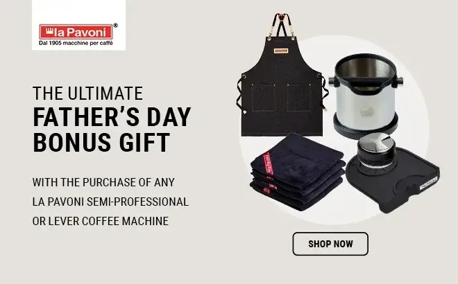 Bonus Barista Pack with purchase of any La Pavoni Semi-Professional or Lever Coffee Machine*