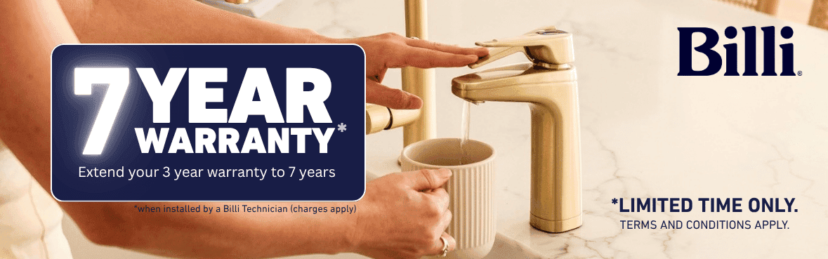 7 Year Warranty on Billi Systems*