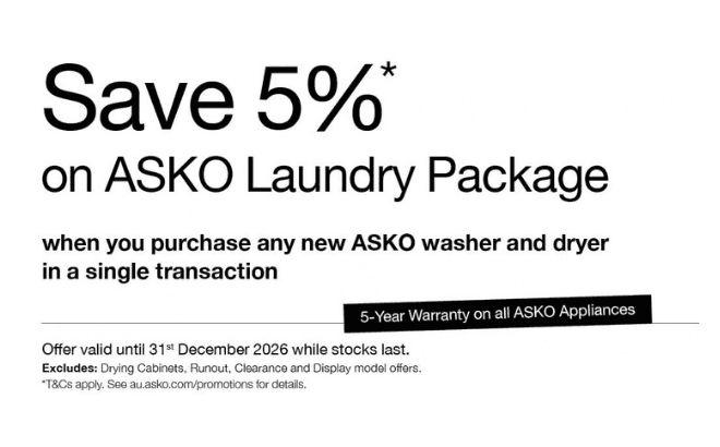 Save 5% on ASKO Laundry Package*