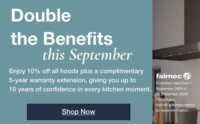 Enjoy 10% off All Falmec Undermount Hoods*