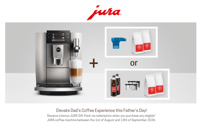 Bonus Gift Pack with eligible Jura Coffee Machines