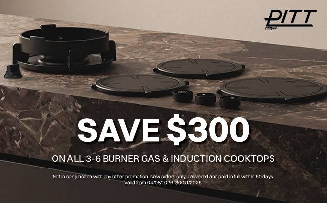 Save $300 on all 3-6 Burner Gas & Induction Cooktops*