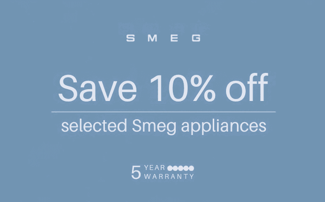 Save 10% off selected Smeg appliances*
