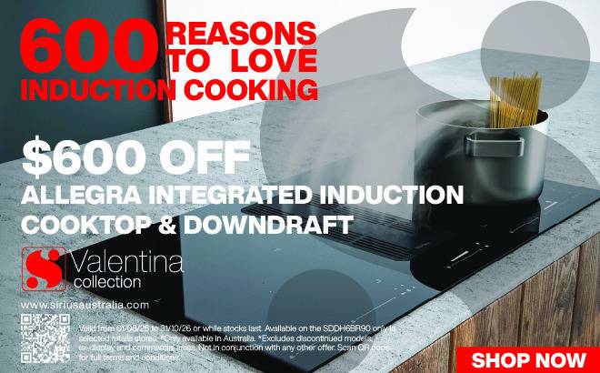 $600 Off Allegra Integrated Induction Cookop & Downdraft*