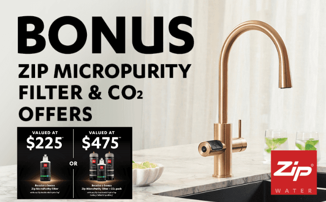 Bonus Zip Micropurity Filter and CO2 with eligible Zip Tap purchase