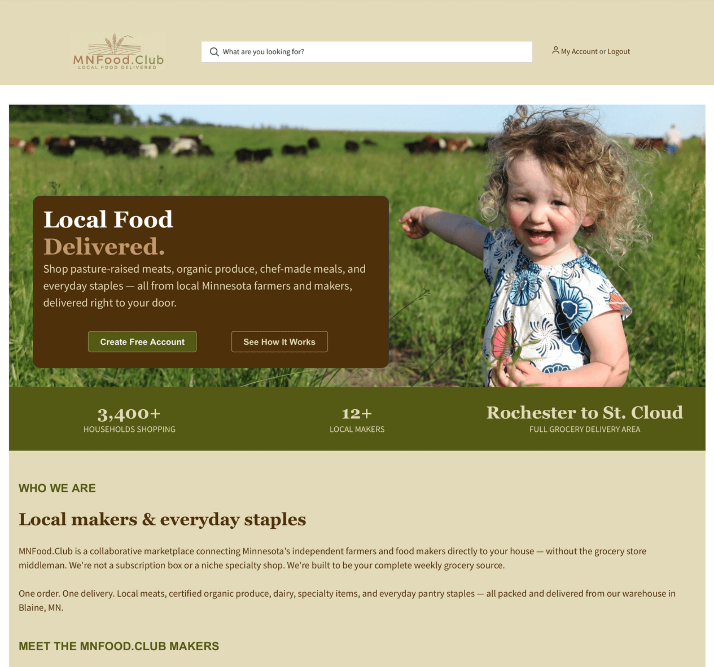 MNFood.Club Start Page