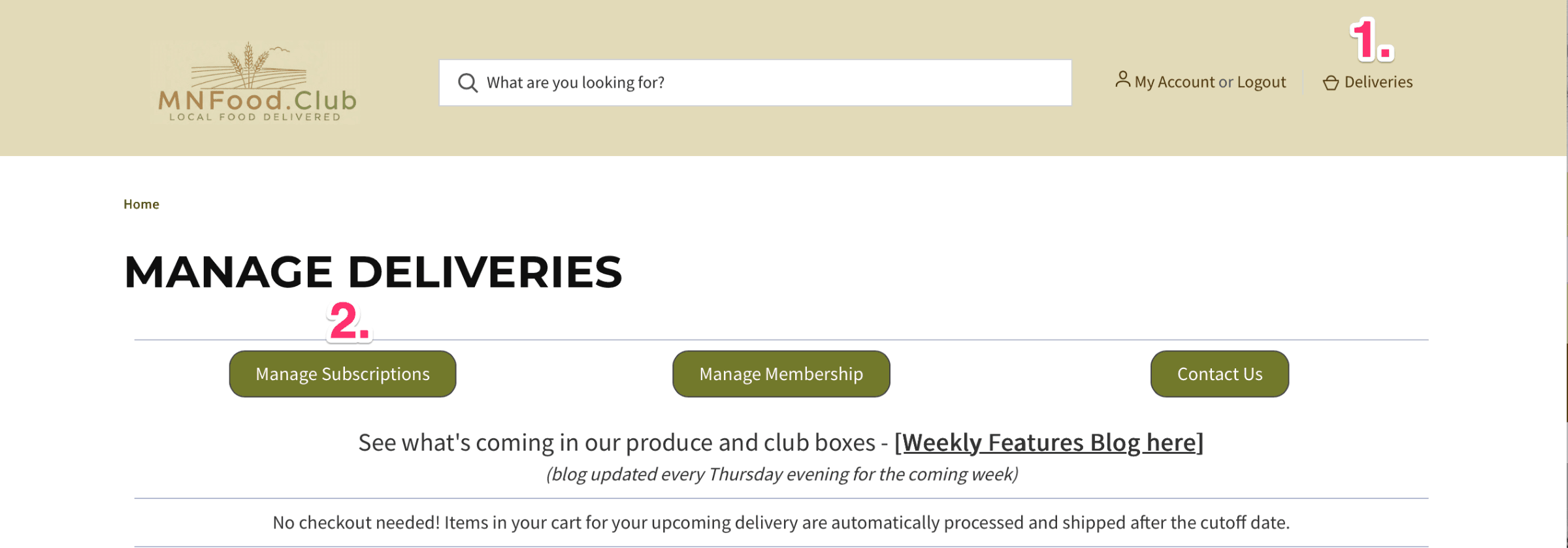 Viewing your subscriptions