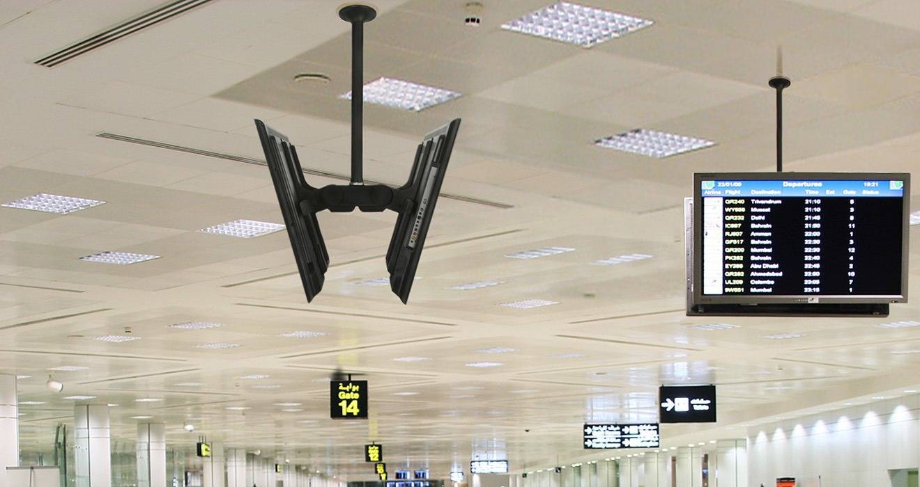 Atdec double-sided back-to-back ceiling mounts