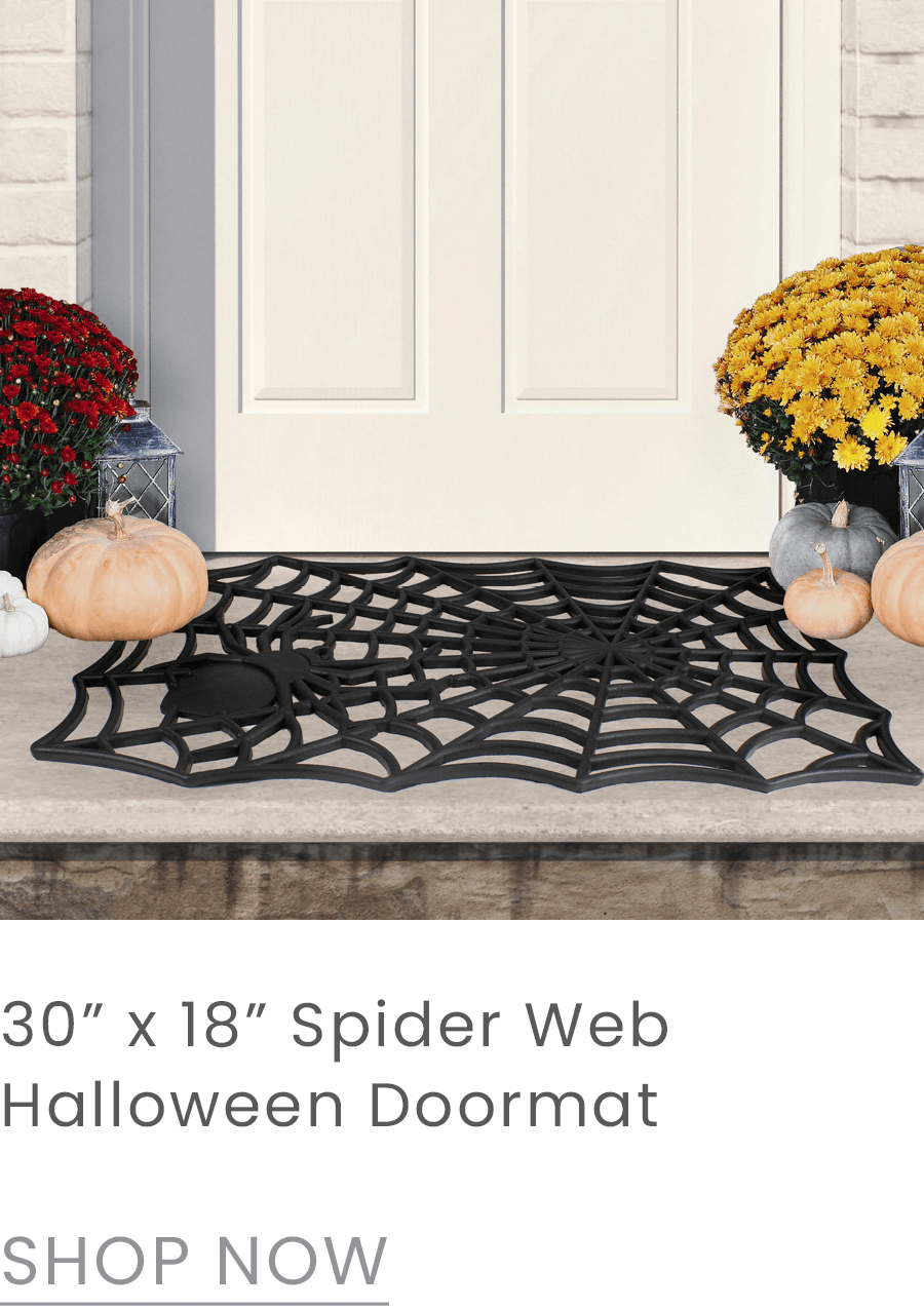 spider with web Halloween doormat