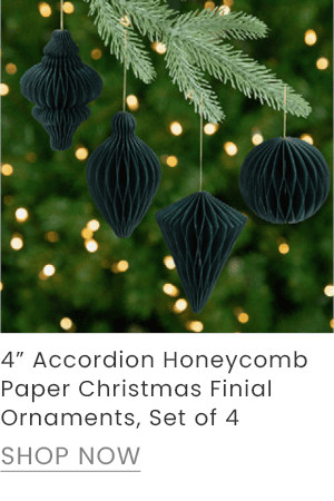 4-inch accordion honeycomb paper Christmas finial ornaments