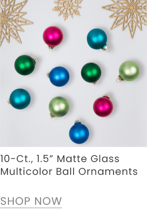 Multicolor 1.5-inch matte glass Christmas ball ornaments