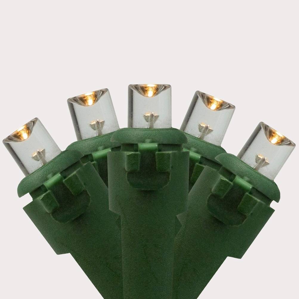 20 count Battery-operated warm white wide angle LED Christmas lights