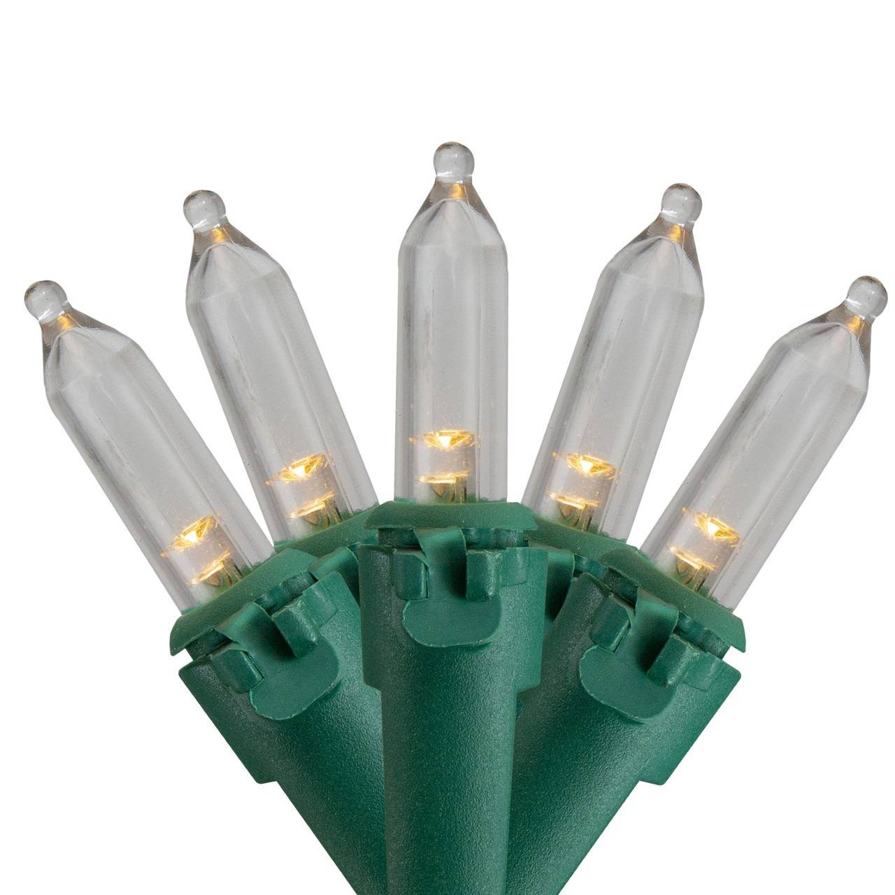 Warm white LED mini Christmas lights, 50 ct
