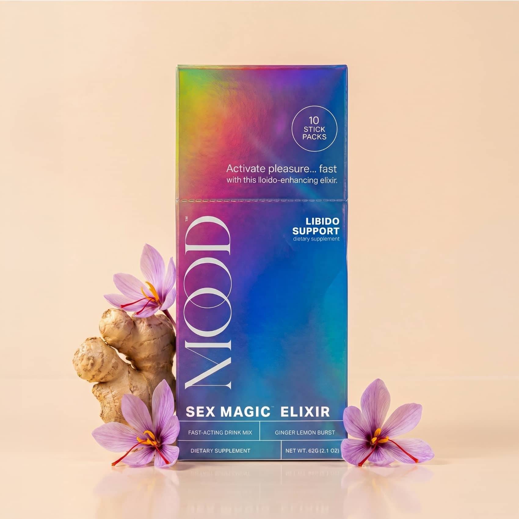 MOOD SEX MAGIC™ Sexy Plant-Activated Elixir packaging front label