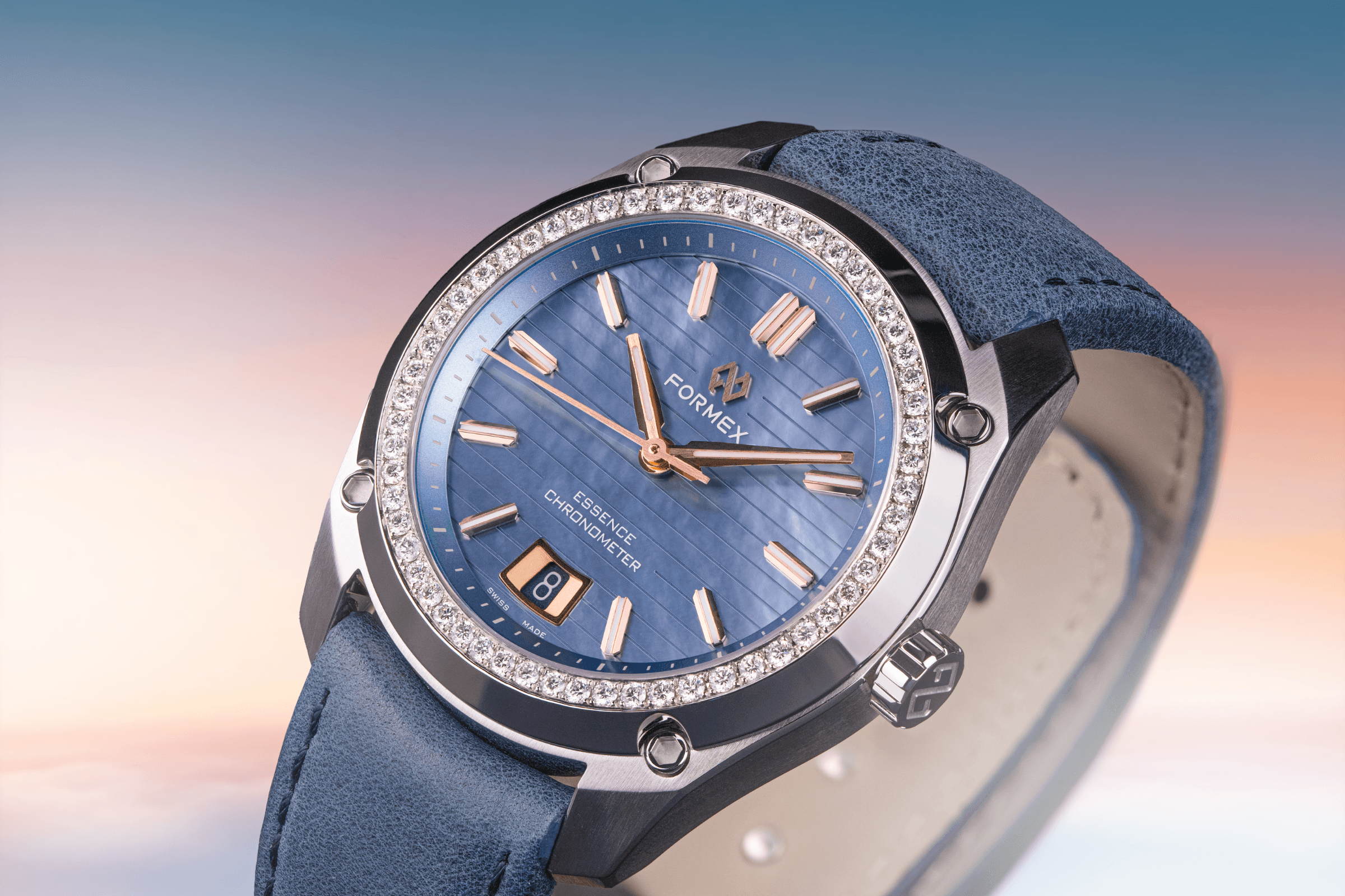 Formex Essence Mother-of-Sky with White diamond bezel