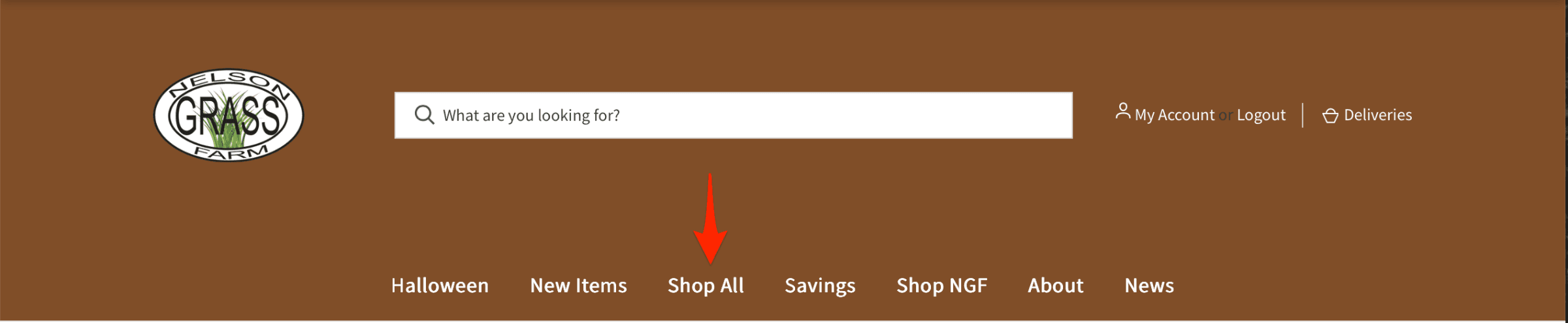 Shop All tab