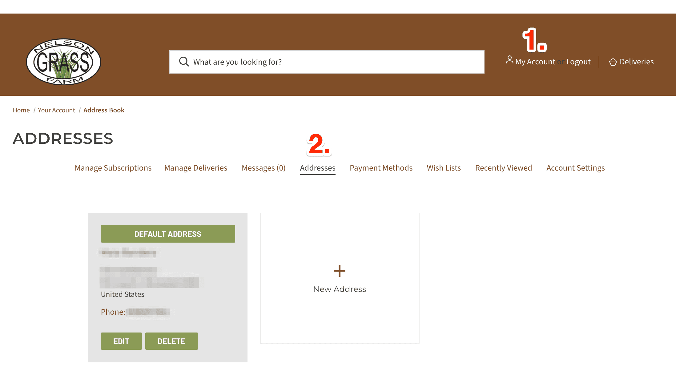 Accessing your addresses