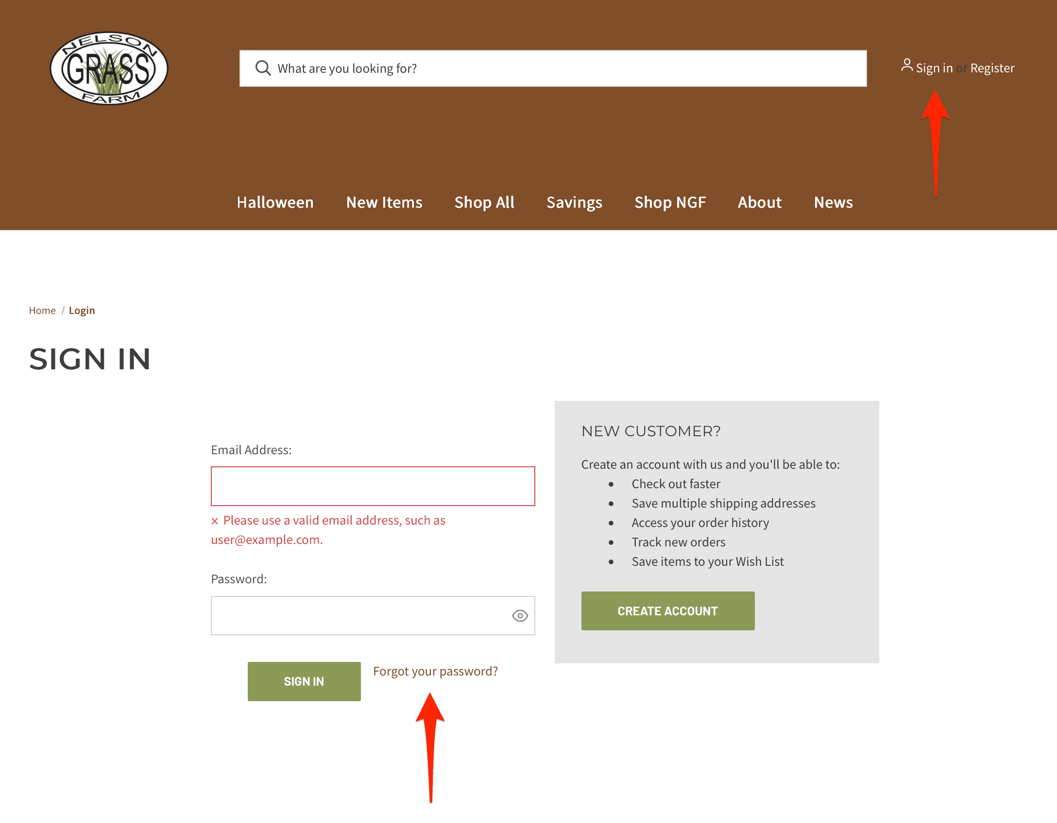 Sign into your account