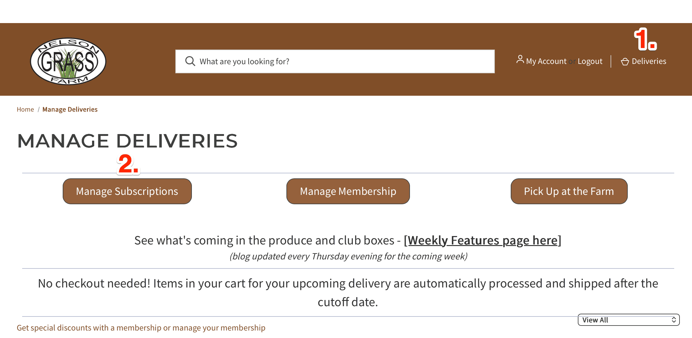 Viewing your subscriptions