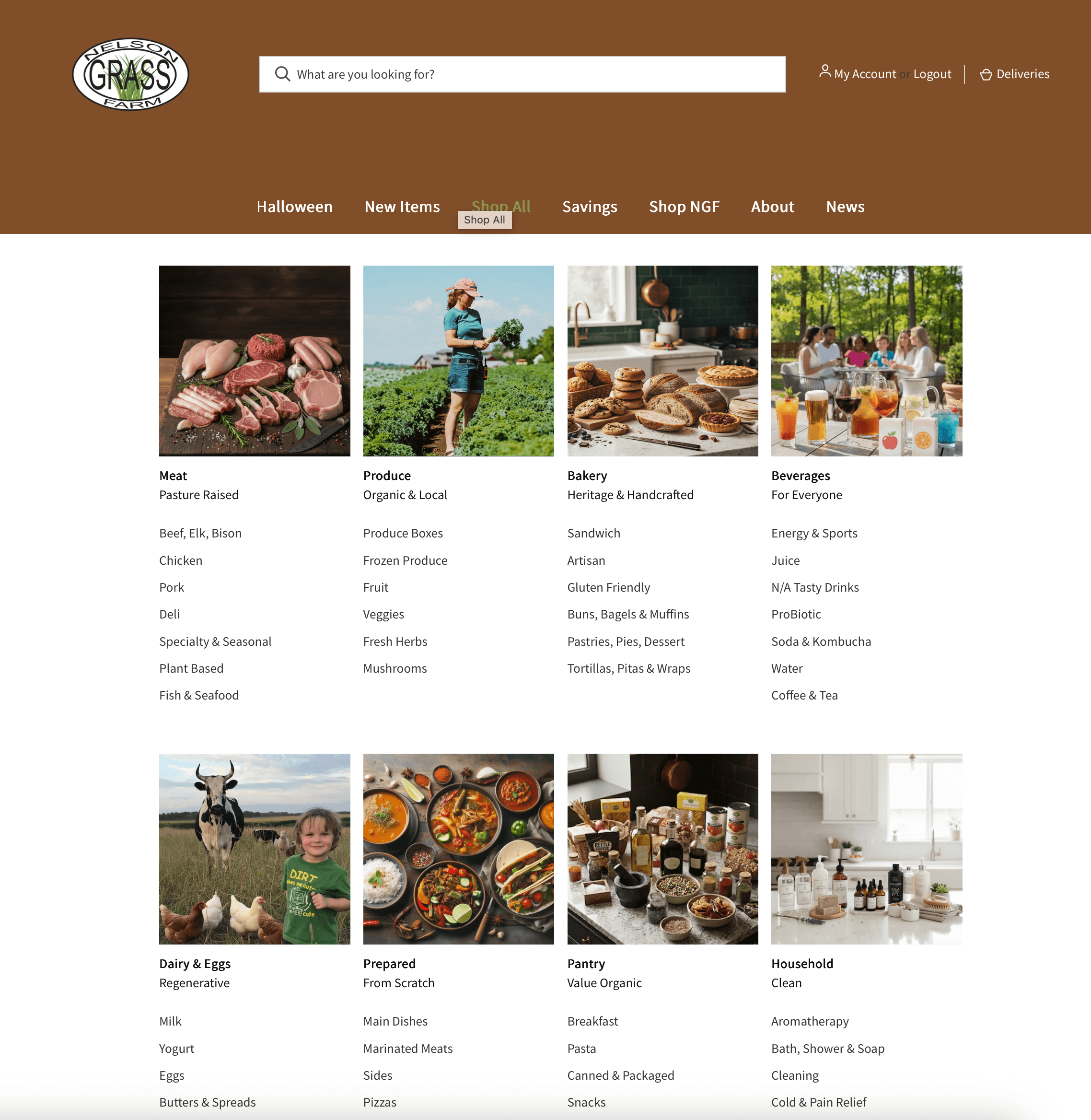 Shop categories