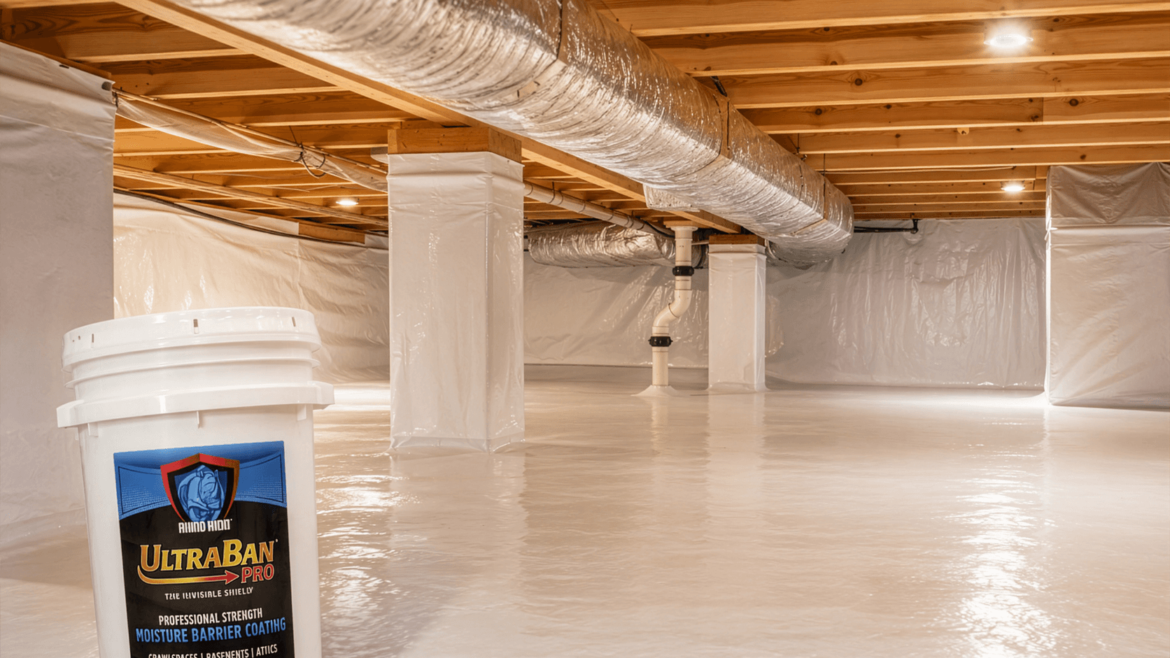 Protect crawlspaces, basements and attics from moisture, mold and odors with pro-grade barrier systems