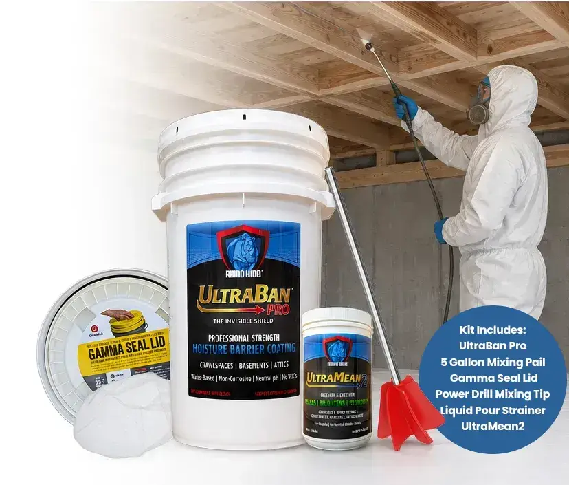 UltraBan PRO moisture barrier coating kit for professional crawlspace applications