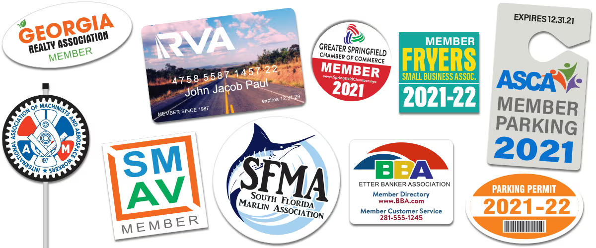 association membership decals, membership cards, membership tools for associations, chamber decals, membership decals, 2021 member decals