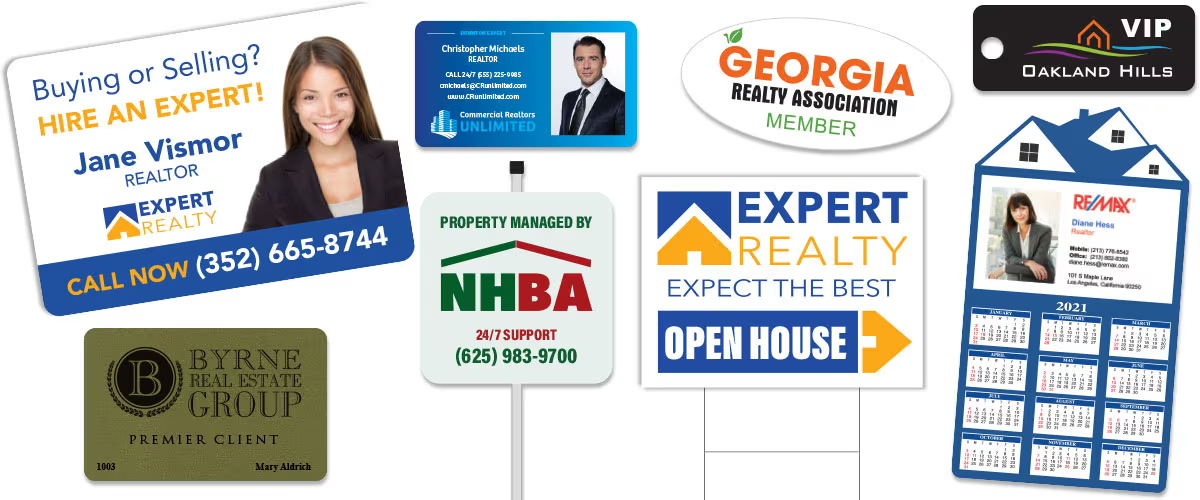 real estate signs, open house yard signs, realtor magnets, real estate car magnets, property management signs, real estate marketing tools